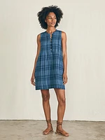 Isha Dress - Clearwater Navy Plaid