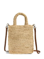 Raffia Cross Body Bag - Natural