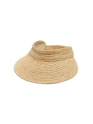 Raffia Packable Visor - Natural