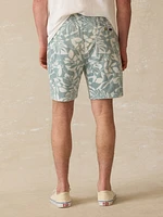 Cabana Towel Terry Sweatshort - Poolside Foliage Teal