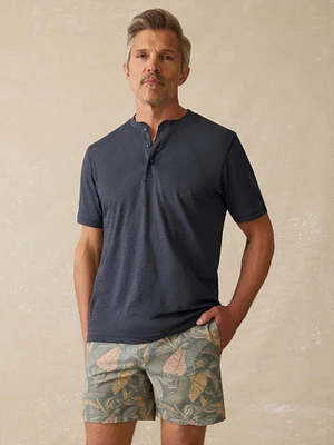 Short-Sleeve Sunwashed Henley - Dune Navy