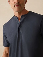 Short-Sleeve Sunwashed Henley - Dune Navy