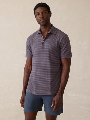 Sunwashed T-Shirt Polo - Sea Fire Stripe