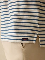 Sunwashed T-Shirt Polo - Ivory Breton Stripe