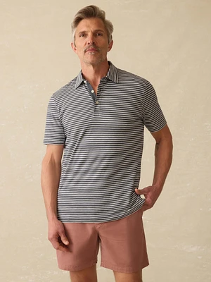 Sunwashed T-Shirt Polo - Ocean Stone Stripe