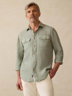 Irish Linen Safari Shirt - Sage Creek