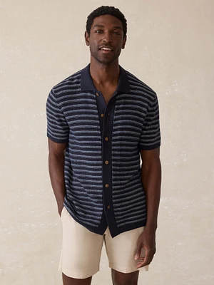 Short-Sleeve Sweater Shirt