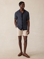 Short-Sleeve Sweater Shirt - Northern Depths Stripe