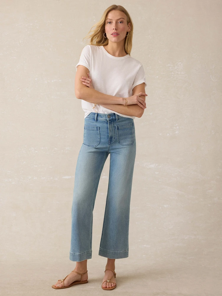 Stretch Terry Patch Pocket Ankle Pant