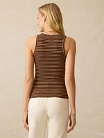 Featherweight Freestyle Tank - Cocoa Stripe