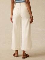 Stretch Terry Harbor Ankle Pant - Egret