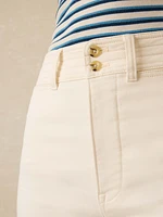 Stretch Terry Harbor Ankle Pant - Egret
