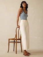 Stretch Terry Harbor Ankle Pant - Egret
