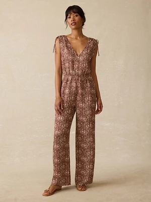 Jules Linen Jumpsuit - Sausalito Sunset