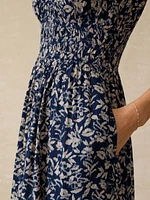 Sunseeker Dress - Juniper Ikat Floral