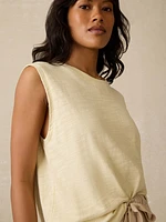 Sunwashed Slub Muscle Tank - Lemon Sorbet