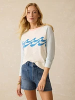 Sunwashed Slub Crewneck - Wave Breaker