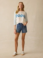 Sunwashed Slub Crewneck - Wave Breaker