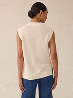 Miramar Linen Sweater Tank - Summer Sand