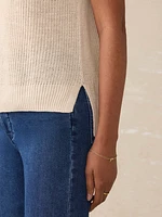 Miramar Linen Sweater Tank - Summer Sand
