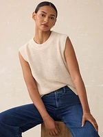 Miramar Linen Sweater Tank - Summer Sand