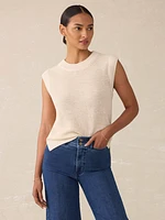 Miramar Linen Sweater Tank - Summer Sand