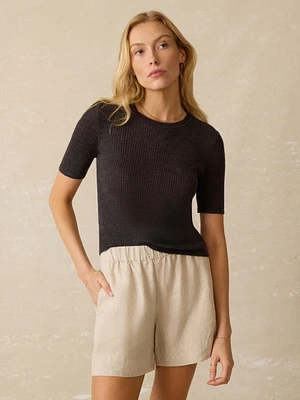 Miramar Linen Mini Rib Tee