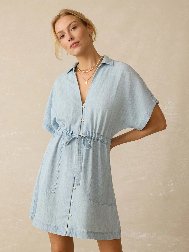 Tried & True Oakley Dress - Arctic Sea Wash