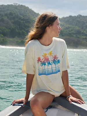 Organic Cotton Sunwashed Slub Vintage Tee - Seedpearl