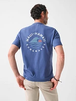 Maui Short-Sleeve Crew Tshirt - Faded Navy