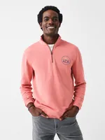 Nantucket Long-Sleeve Terry Quarter Zip - Faded Flag