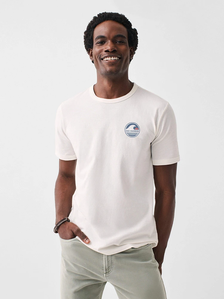 Sag Short-Sleeve Crew Tshirt - White