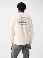 Sag Harbor Long-Sleeve Terry Crewneck - Solar White