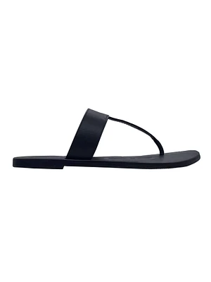 Manebi Leather Thong Sandal - Black
