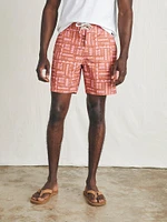 Anna Kahalekulu Sunwashed Boardshort - Red Naupaka