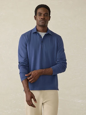 Long-Sleeve Field Knit Polo