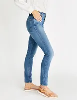 Etica Giselle Mid Rise Skinny - Emerald Pools