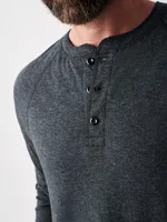 Cloud Cotton Long-Sleeve Henley (Tall