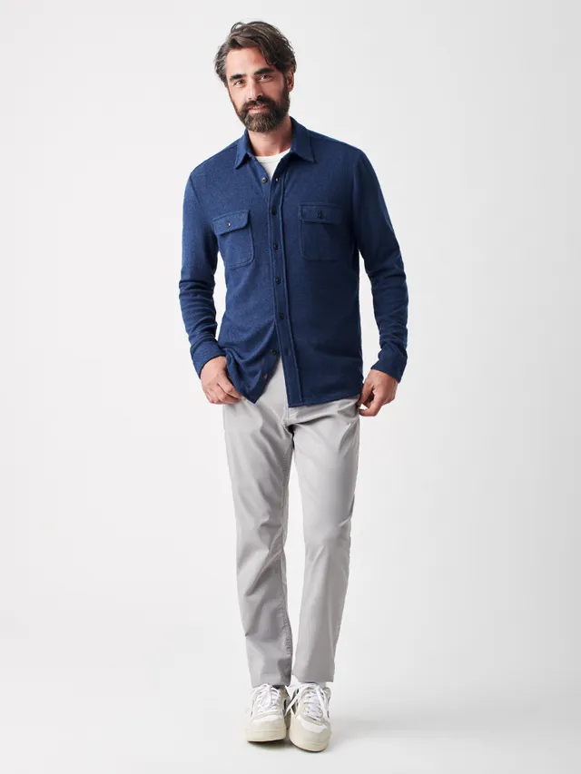 Faherty Legend™ Sweater Shirt: Glacier Blue Twill