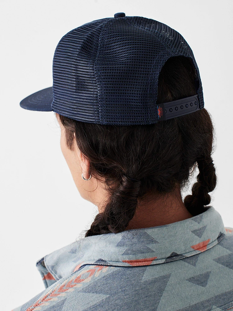 Kiawah Palm Trucker Hat - Navy