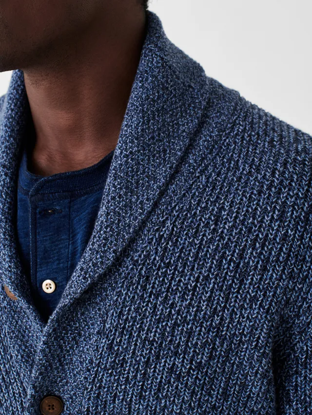 Faherty Marled Cotton Cardigan