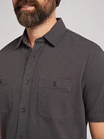 Short-Sleeve Sunwashed Knit Shirt (Tall) - Washed Black