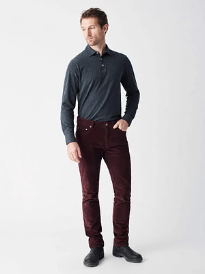 Stretch Corduroy 5-Pocket Pant - Burgundy