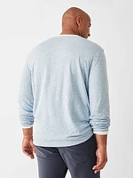 Cloud Cotton Reversible Crew - Ivory Heather Light Blue