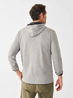 Cloud Cotton Reversible Hoodie - Charcoal Heather Light Grey