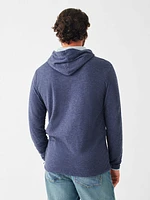 Cloud Cotton Reversible Hoodie - Light Blue Heather Navy