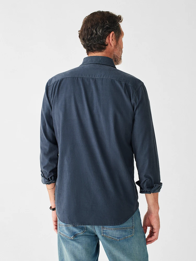 Stretch Corduroy Shirt - Navy