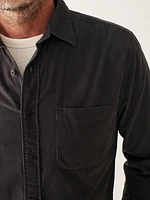 Stretch Corduroy Shirt - Washed Black