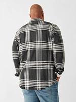 Legend™ Sweater Shirt - Charcoal Bone Plaid