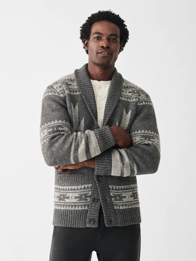 Faherty Steven Paul Judd Thunderbird Cardigan - Charcoal Grey